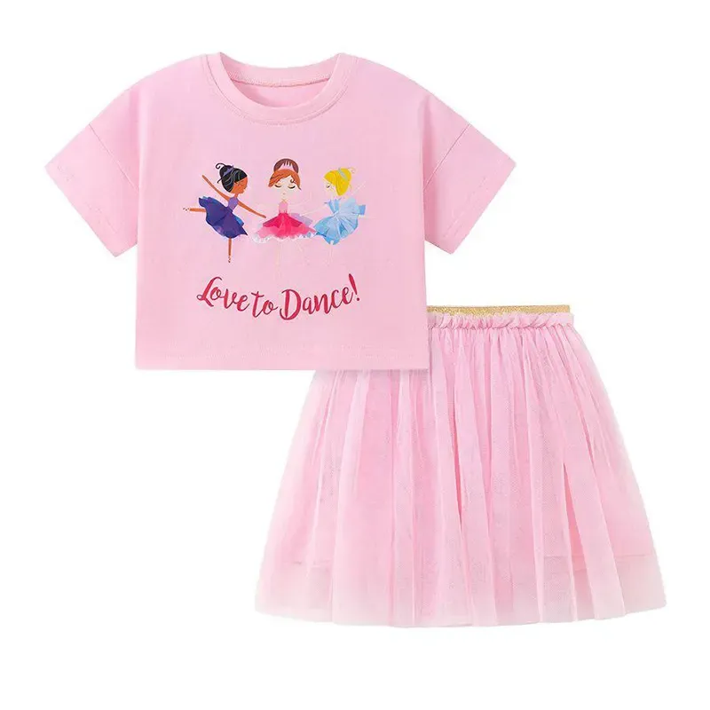 تاپ-دامن-دخترانه-برند-Little-Maven-طرح-بالرین-Love-to-Dance-مناسب-۱۸-ماه-تا-۸-سال.webp