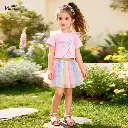 تاپ-دامن-دخترانه-Little-Maven-طرح-پری-دریایی-با-دامن-رنگین-کمان-مناسب-۲-تا-۸-سال-4.webp