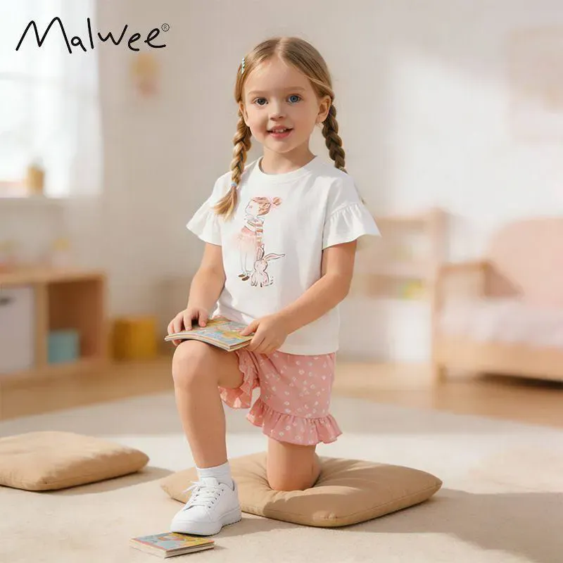ست-تیشرت-و-شلوارک-دخترانه-طرح-خرگوش-فانتزی-Malwee-مناسب-۲-تا-۹-سال-2.webp
